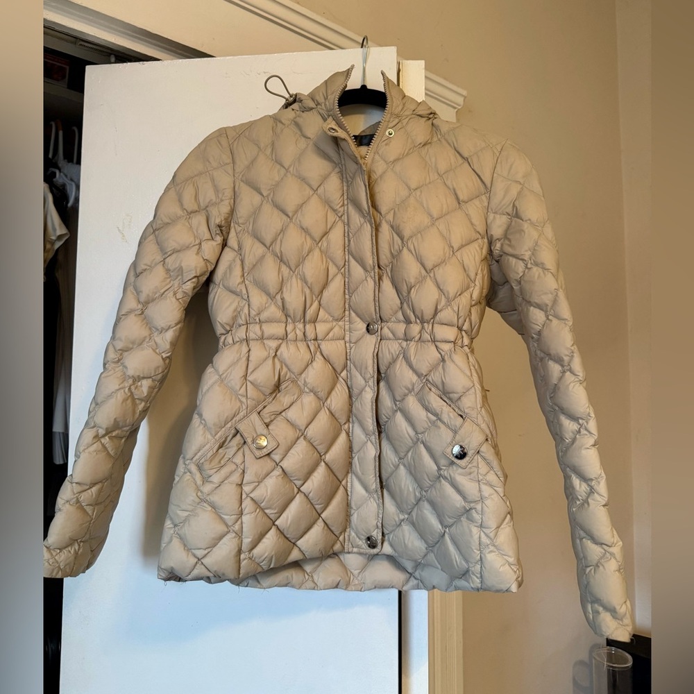 Tan Women's Quilted Light Down Jacket